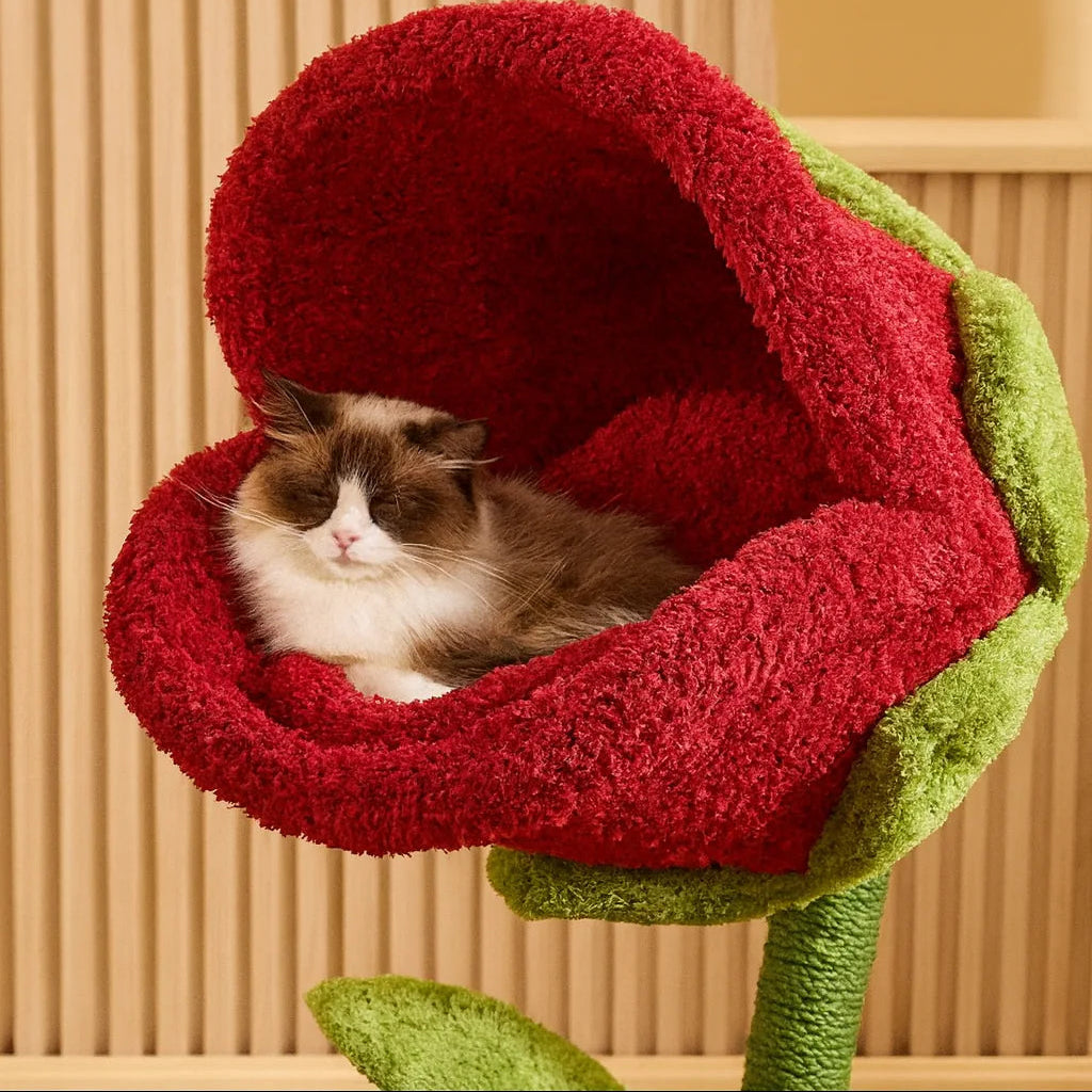 Rose Cat Tree Bed