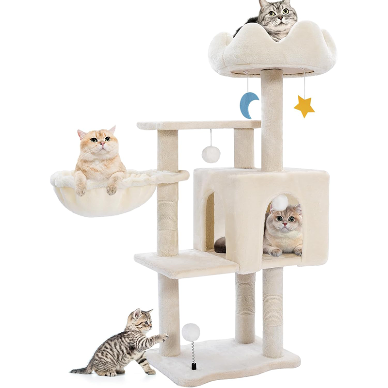 Copaner Cat Tree Tower with Metal Frame Hammock