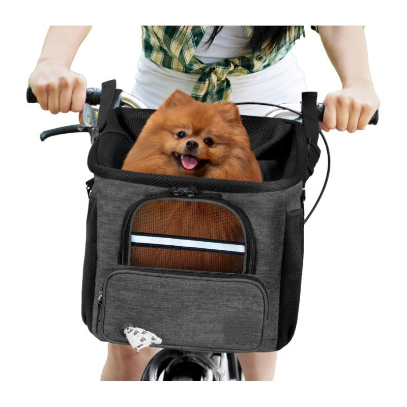 copaner Dog Bike Basket, Soft-Sided Ventilated Dog Bike Carrier Backpack