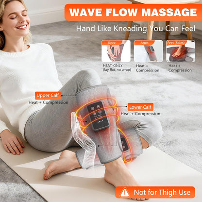 Cordless Leg Massager with Heat for Daily Pain & Comfort Use