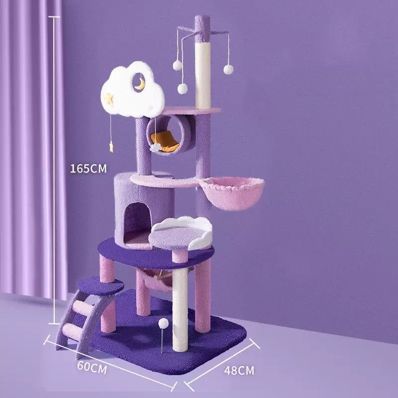 copaner Purple Moon Cat Tree for Indoor