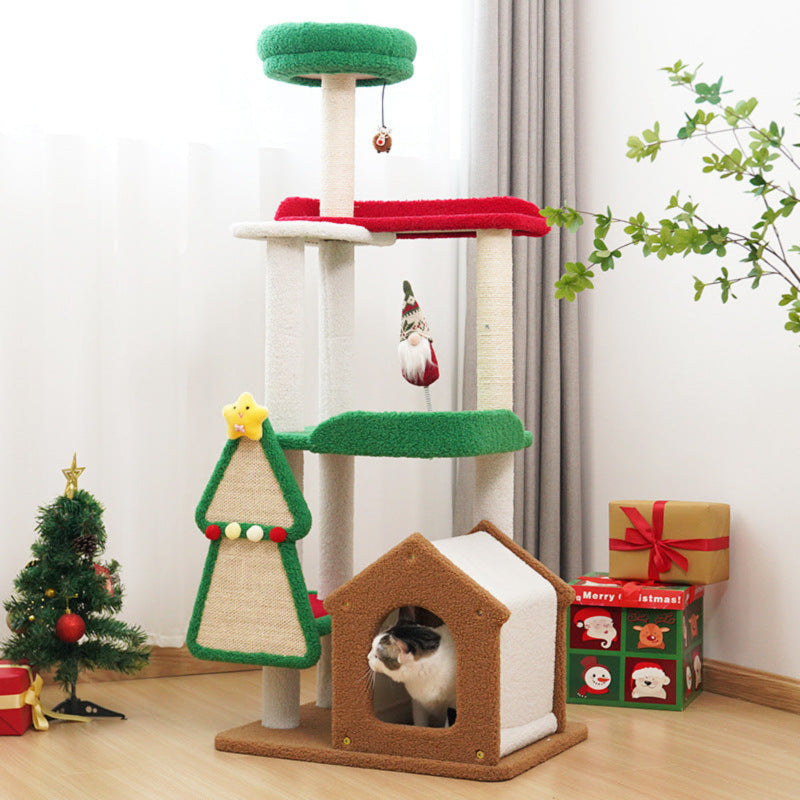 copaner Christmas Cat Tree with Cat Scratching Post for Indoor Cats