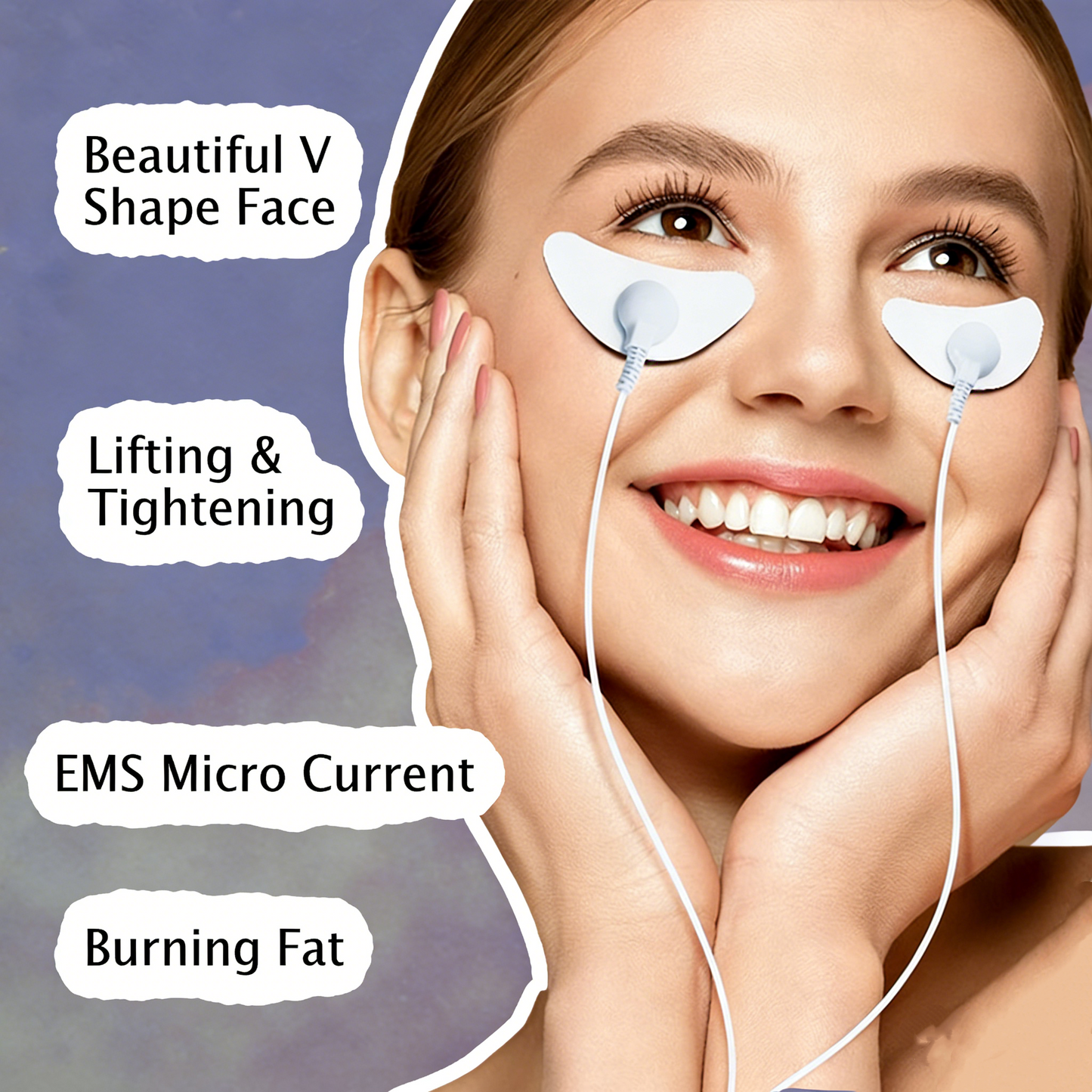 Low-Frequency Pulse Crescent-shaped EMS Facial Massage