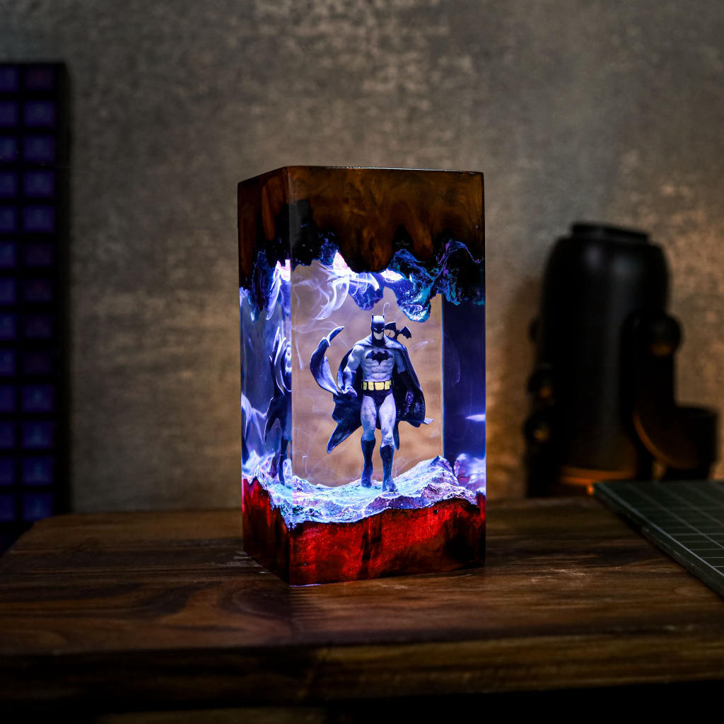 Custom Super Hero night light  Batman movie Epoxy Night Light