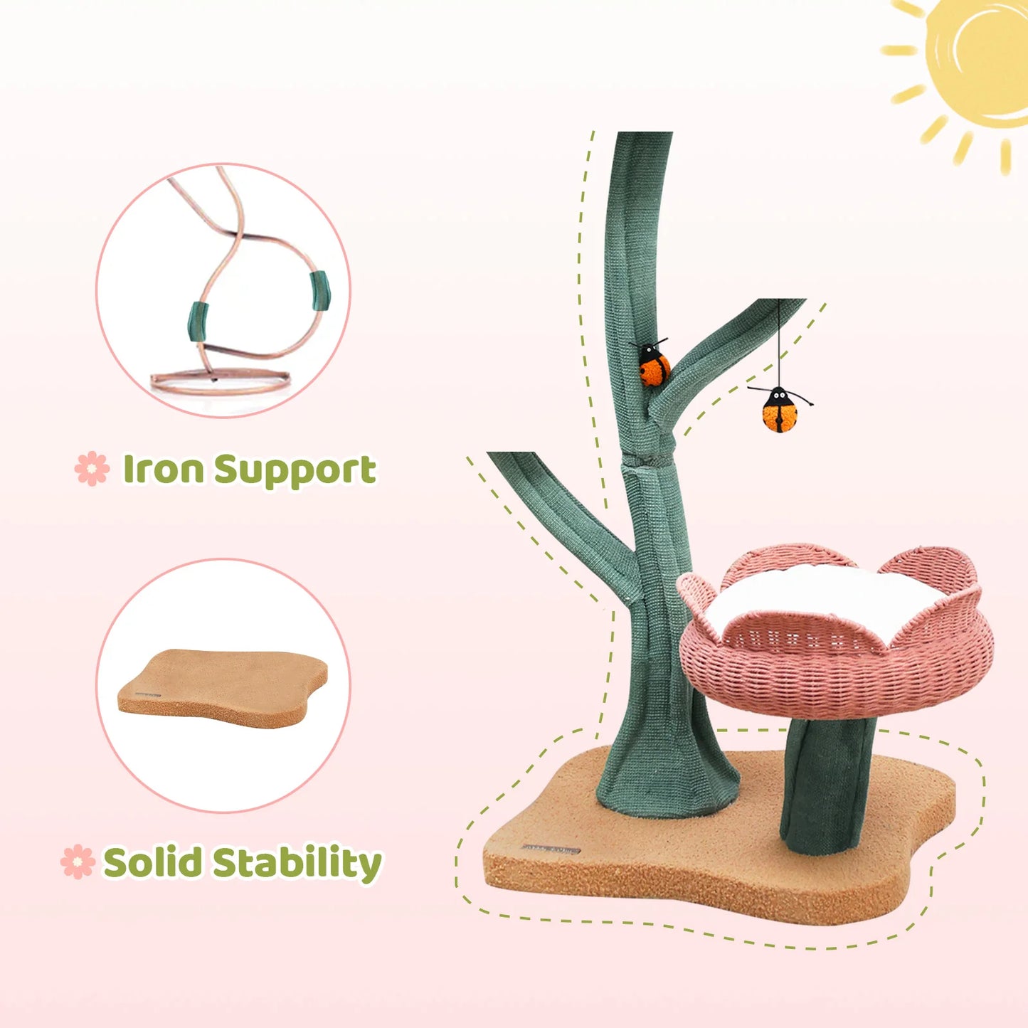 Yellow Tulip Cat Tree