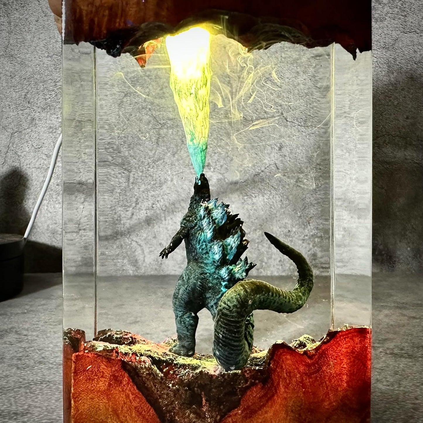 Monster Night light Atomic Breath Resin Lamp God. zilla figure Terrarium Personalized Night Light Bedroom lamp
