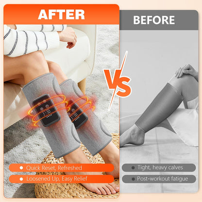Cordless Leg Massager with Heat for Daily Pain & Comfort Use