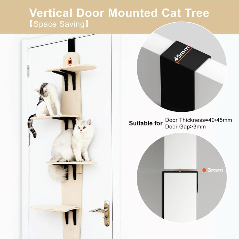 copaner Door Hanging Cat Tree 4-Levels Mounted Vertical 