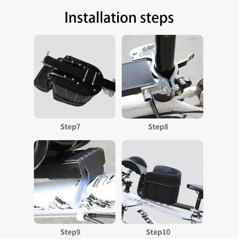 Dog Bicycle Seat Carrier Sturdy Metal Basket