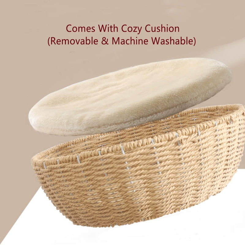 Copaner Cat Tree Tower with Rattan Wicker Basket