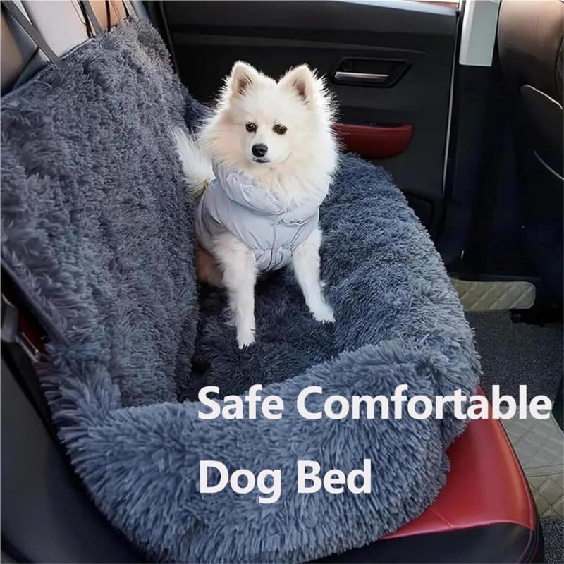 copaner Car Seat Pets Bed with Straps Furry Seats with Thick Cushion