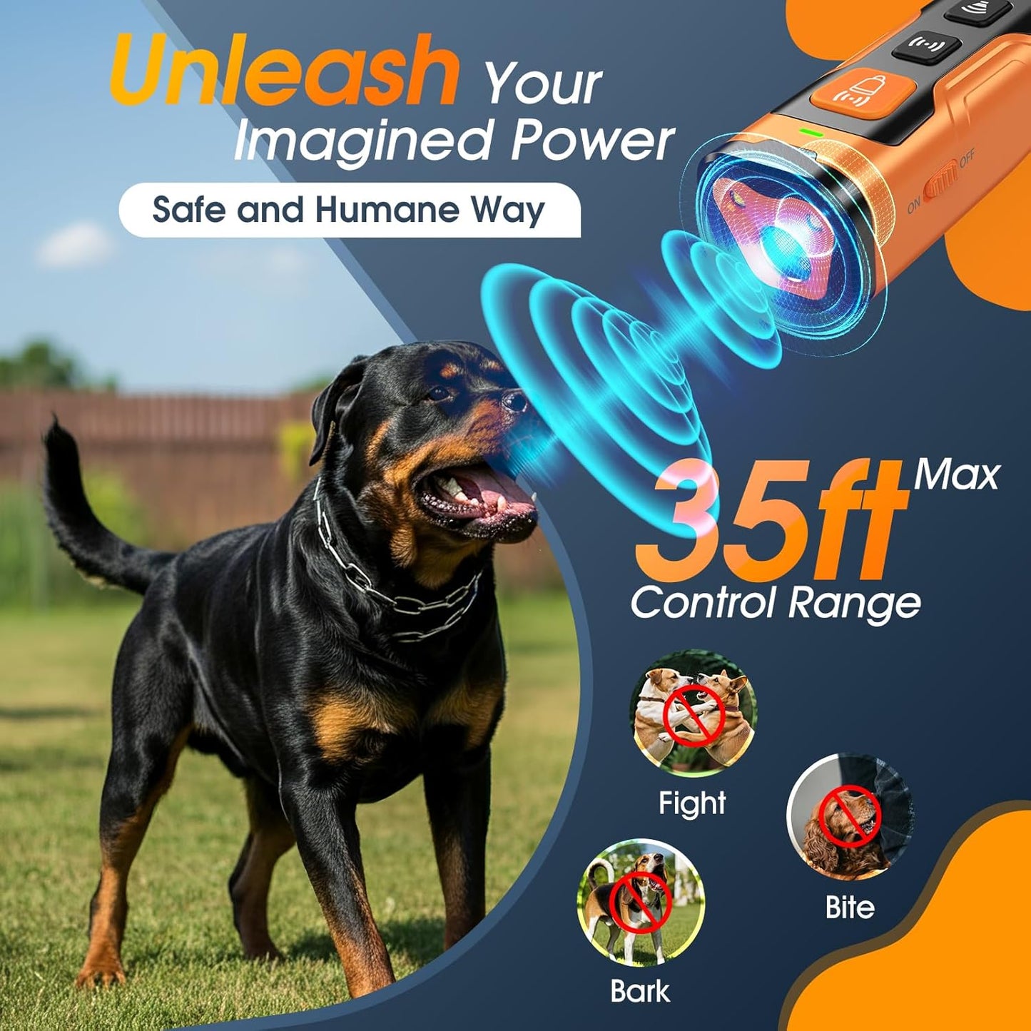 Ultrasonic Anti Barking Device for Dogs, Stopping Own or Neighbor's Dog Barking