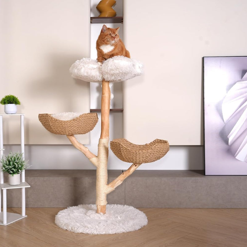 Copaner Modern Wooden Cat Tree Tower