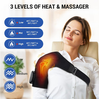 Cordless Shoulder Heating Pad with Massage