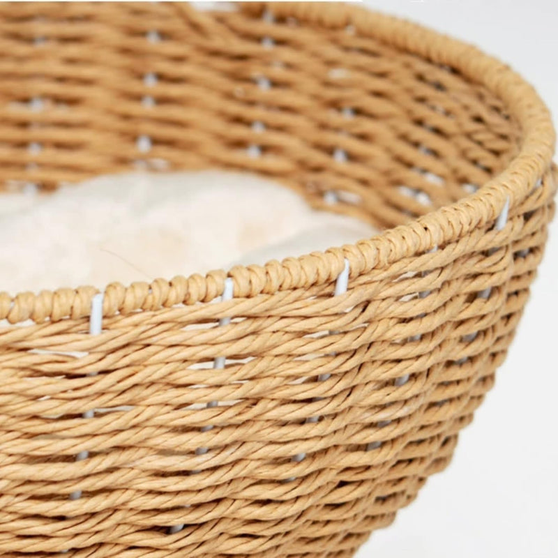 Copaner Cat Tree Tower with Rattan Wicker Basket