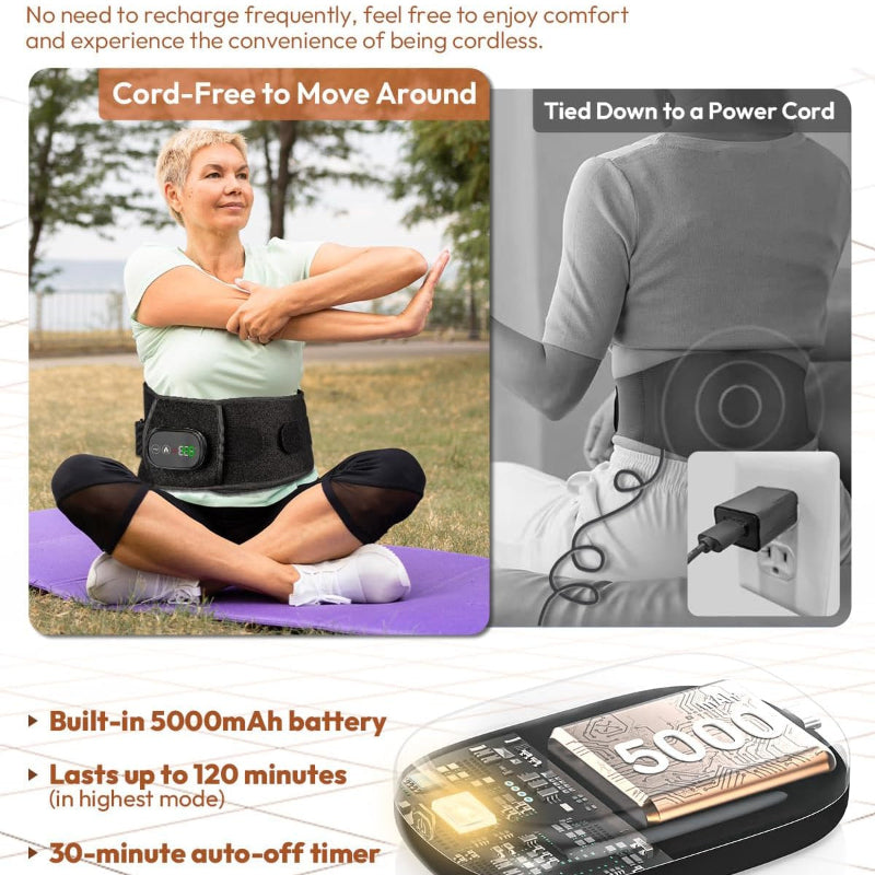 Cordless Infrared Light Belt with Heating Vibration