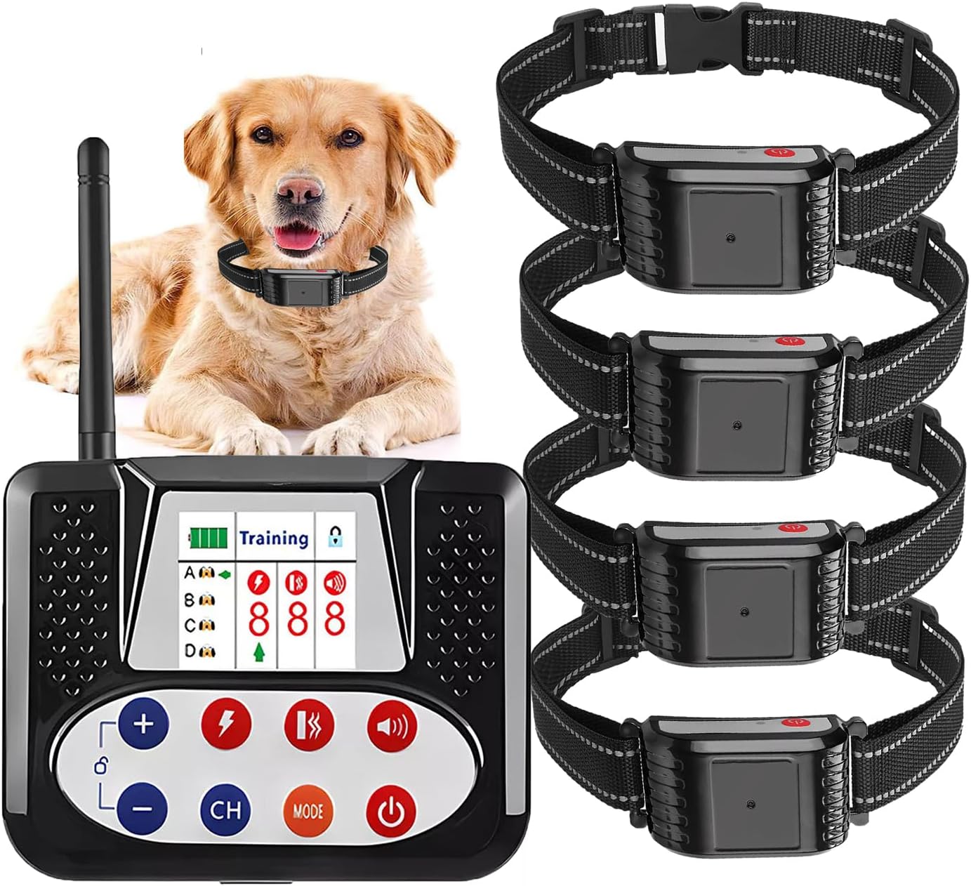 Wireless Dog Fence, Electric Dog Fence & Remote Training Shock Collar 2-in-1