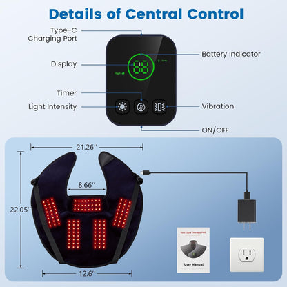 660nm & 850nm Cordless Near-Infrared Red Light Pad