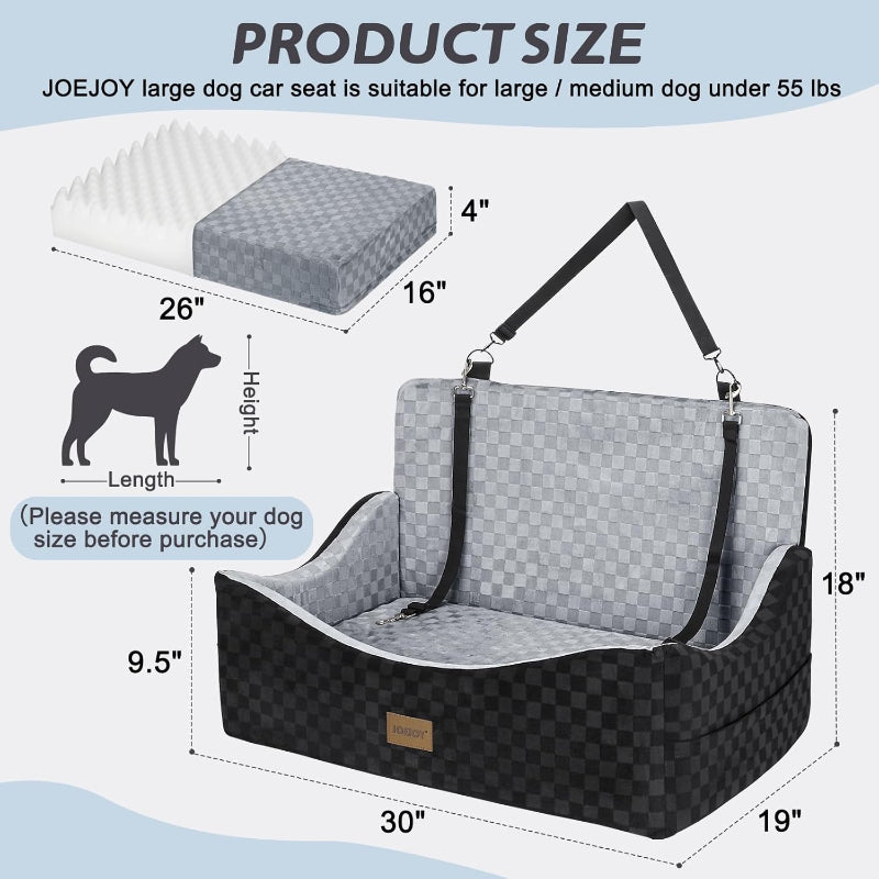 copaner Washable Travel Dog Car Bed Reversible Dual-Sided  with Memory Foam