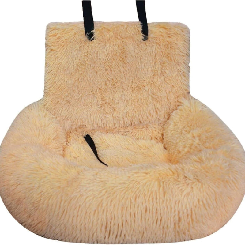 copaner Car Seat Pets Bed with Straps Furry Seats with Thick Cushion