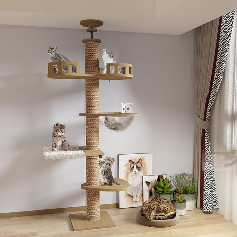 Copaner Floor to Ceiling cat Tree - Adjustable Height (95-98in,104.3-108.2in)