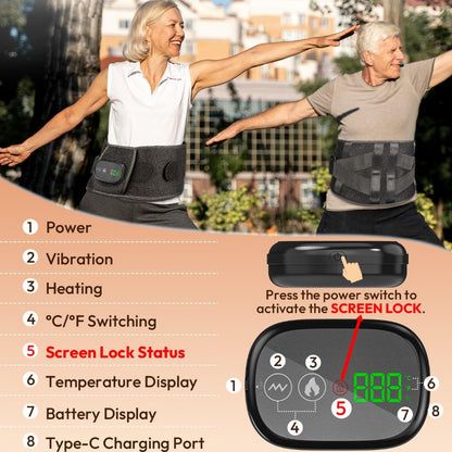 Cordless Infrared Light Belt with Heating Vibration
