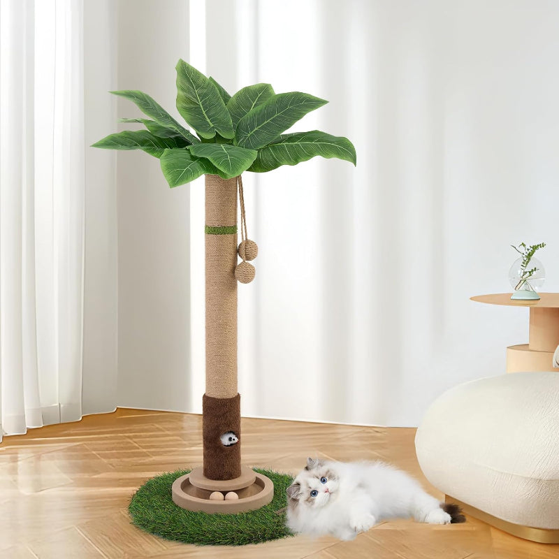 copaner Cat Scratcher Tree 35'' Tall for Indoor Cats with Cat Toy Mouse Hole
