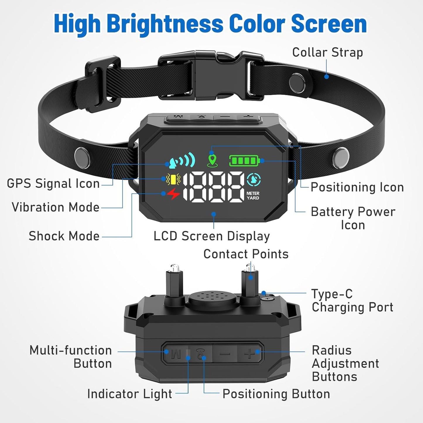 GPS Wireless Dog Fence, Electric Fence For Pets Over 18 Lbs