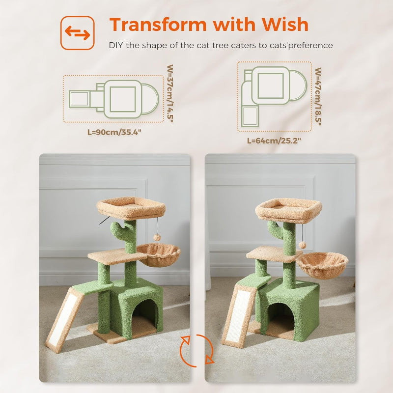 Copaner Cactus Cat Tree for Indoor Cats