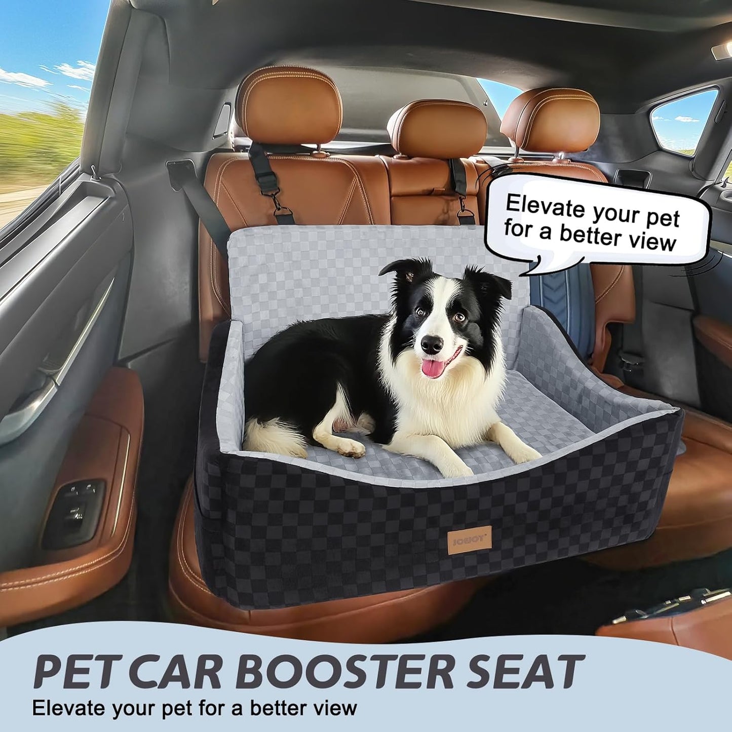 copaner Washable Travel Dog Car Bed Reversible Dual-Sided  with Memory Foam