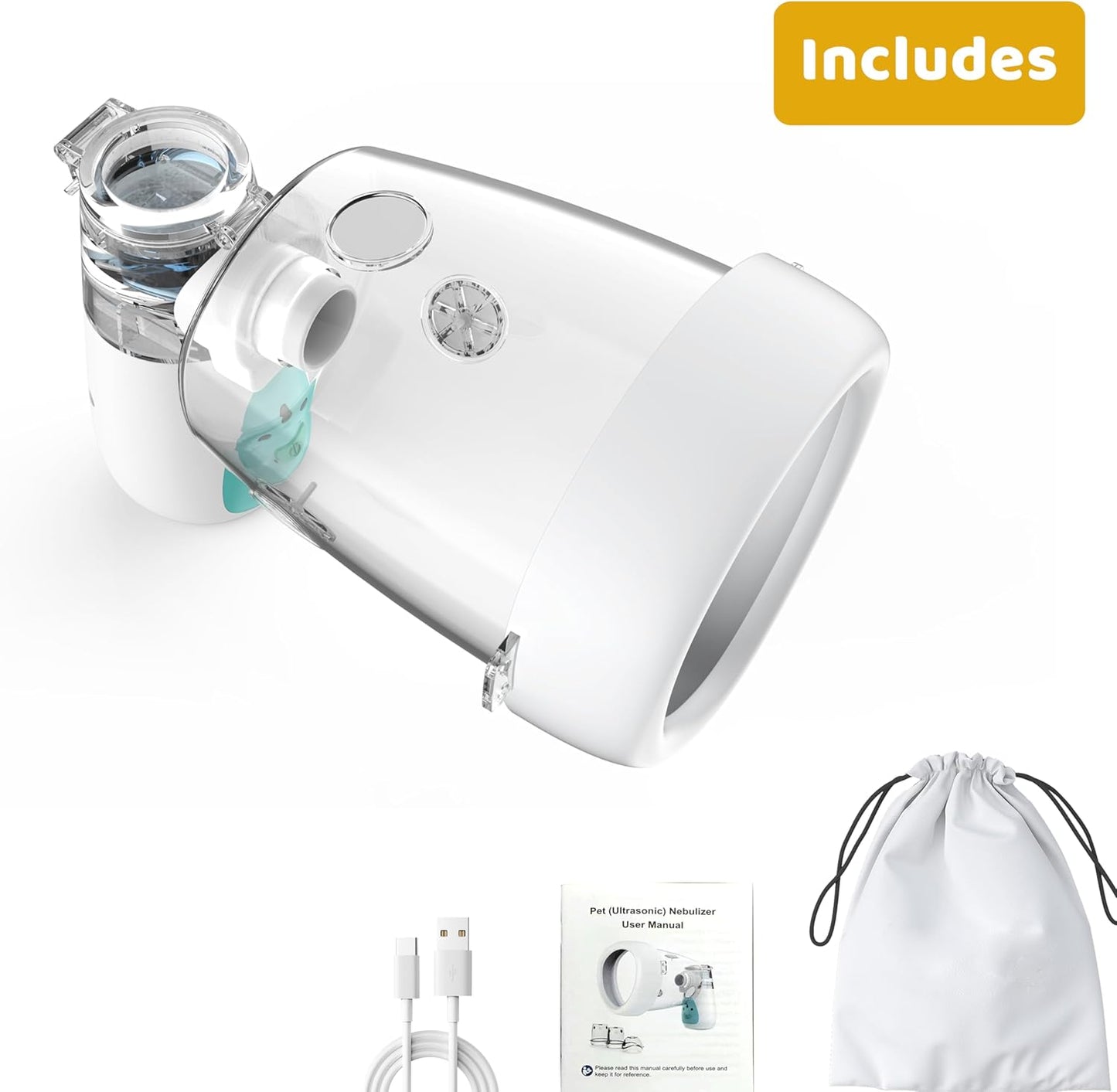 Pet Low Noise Nebulizer for Cats and Dogs