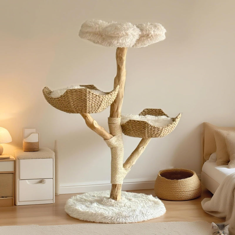 Copaner Modern Wooden Cat Tree Tower