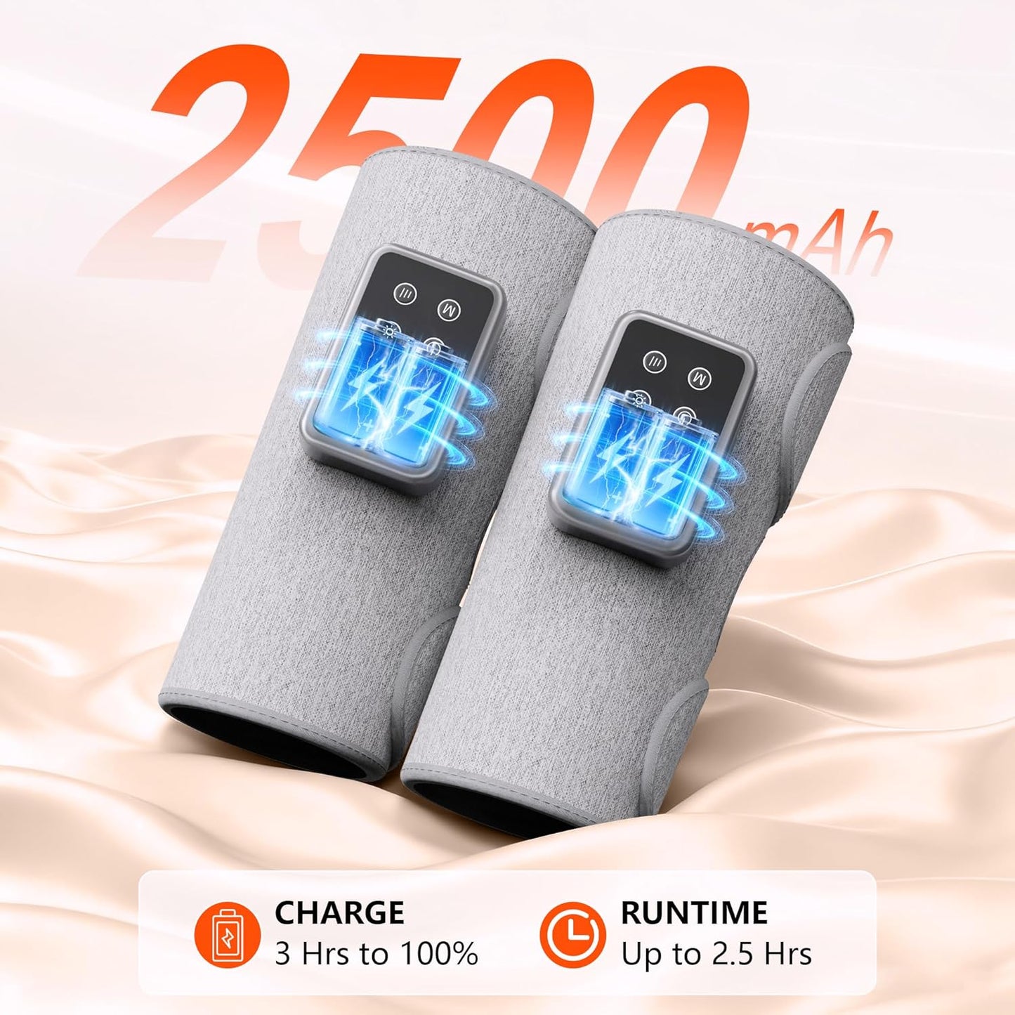 Cordless Leg Massager with Heat for Daily Pain & Comfort Use