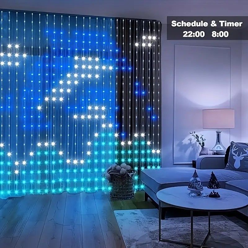 RGB Smart LED Curtain Light String, Controlled by Mobile APP, DIY Editing