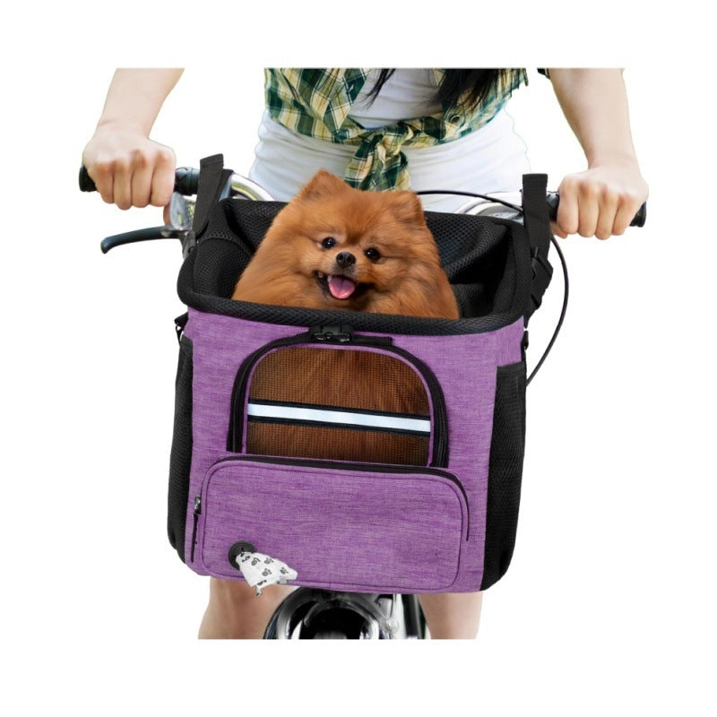 copaner Dog Bike Basket, Soft-Sided Ventilated Dog Bike Carrier Backpack