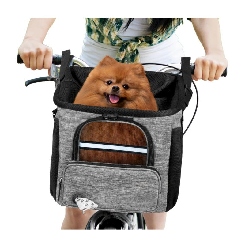 copaner Dog Bike Basket, Soft-Sided Ventilated Dog Bike Carrier Backpack