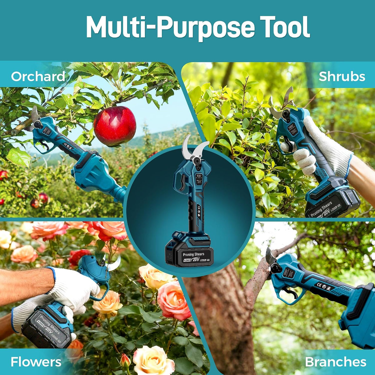 2-in-1 Cordless Electric Pruning Shears