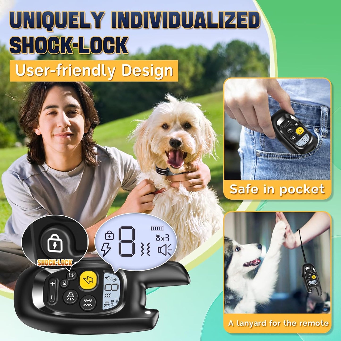Copaner Dog Shock Collar with Remote  for Dogs Training