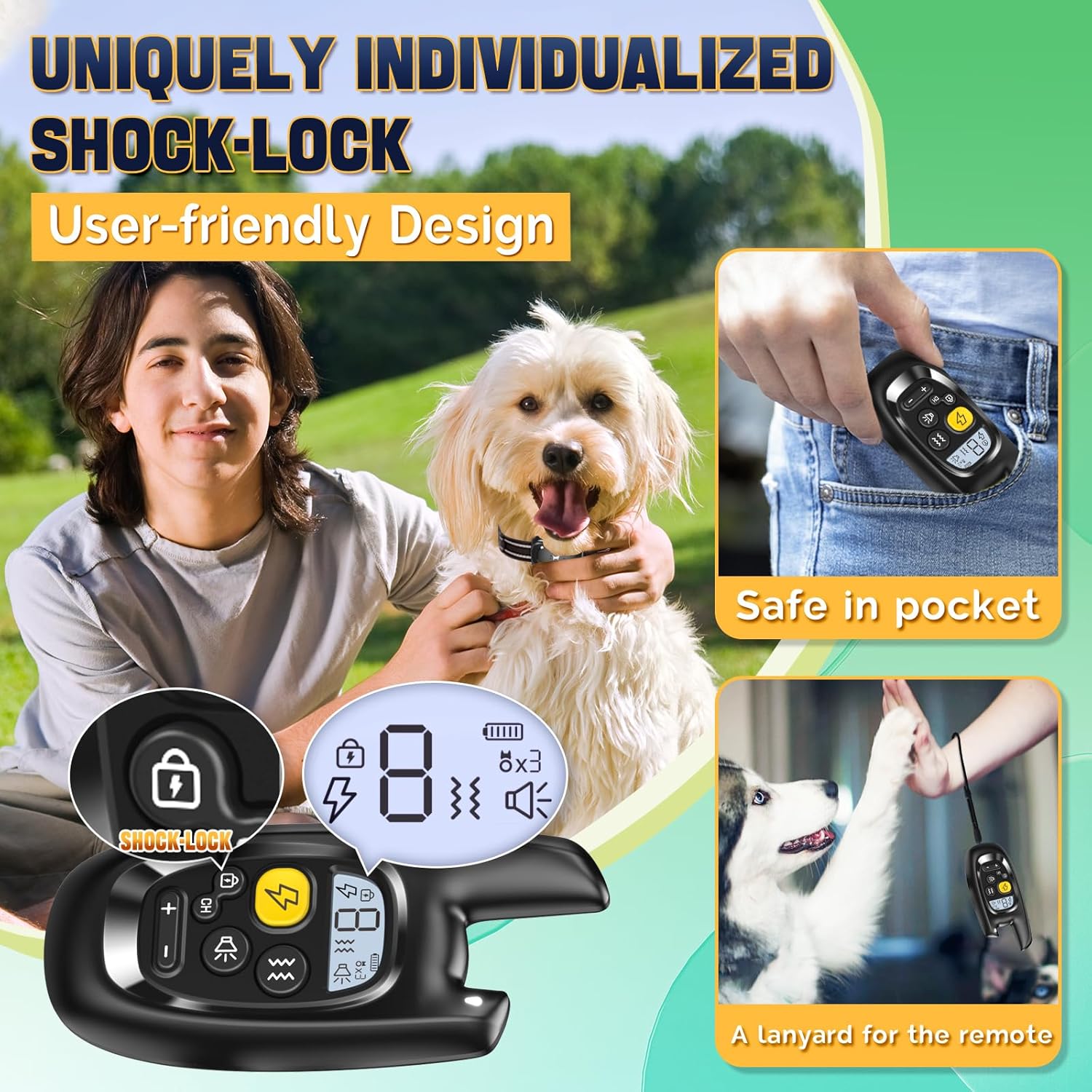 Copaner Dog Shock Collar with Remote  for Dogs Training