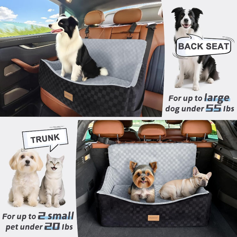 copaner Washable Travel Dog Car Bed Reversible Dual-Sided  with Memory Foam