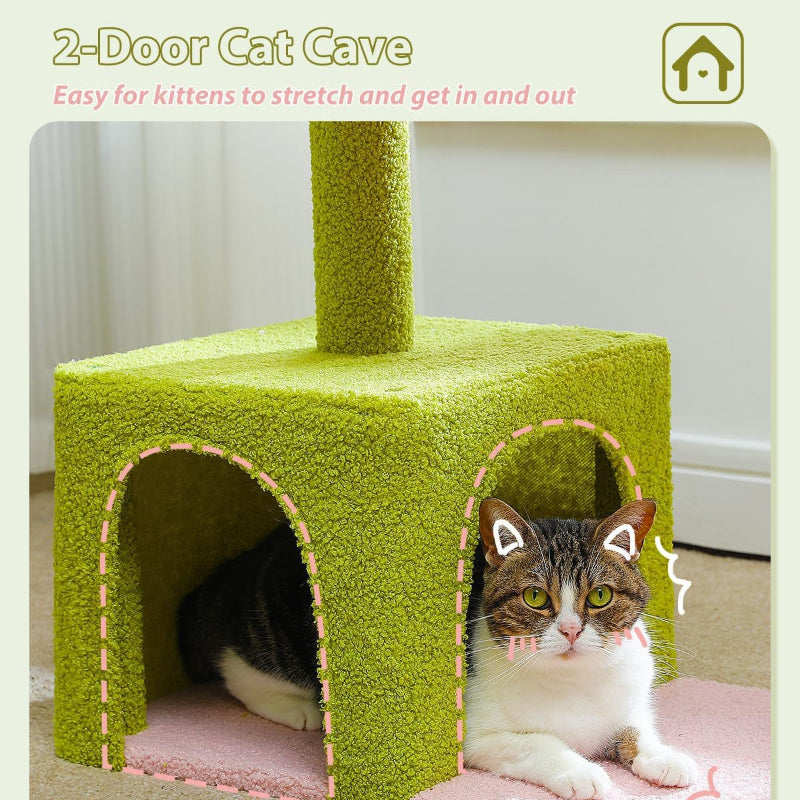 Flower Cat Tree Multi-Level Cat Tower with Sisal Scratching Posts