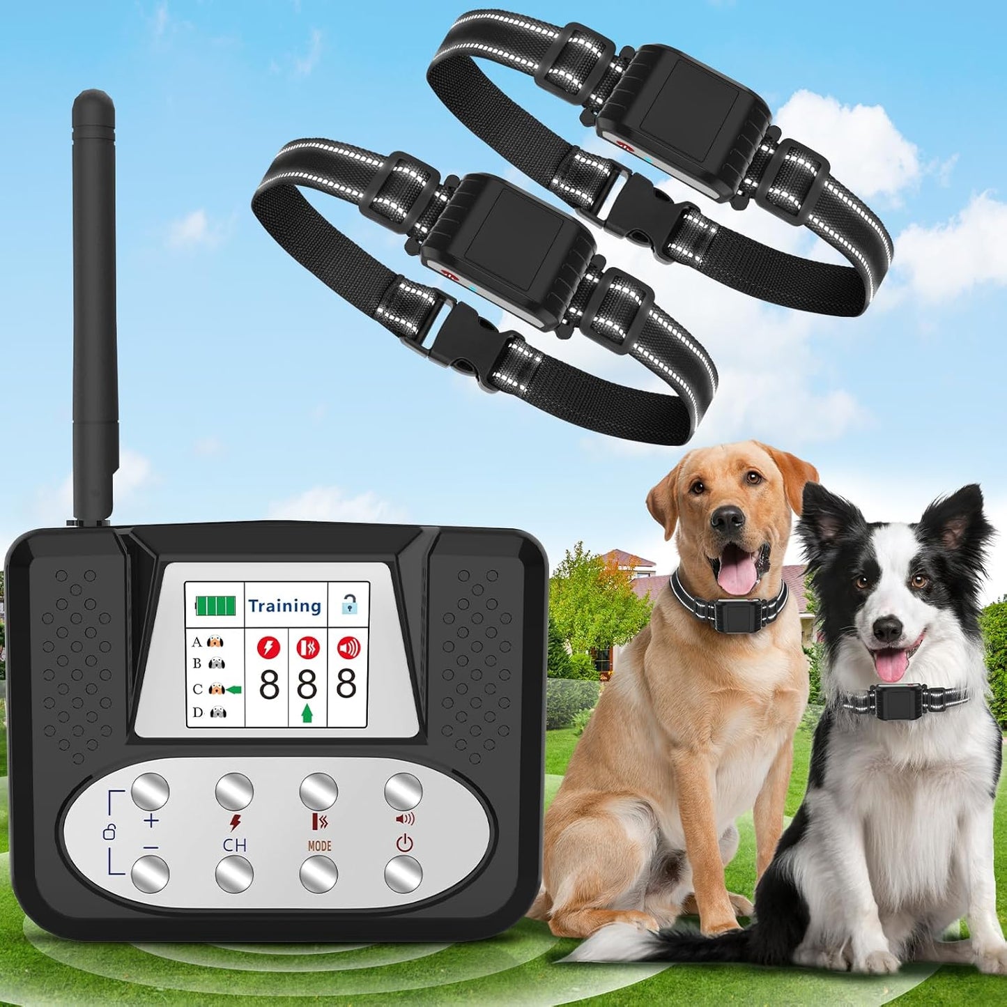 copaner Wireless Dog Fence, Invisible Fence for Dogs with LCD Screen