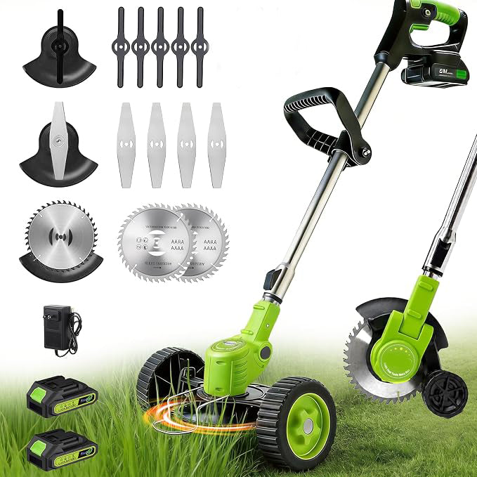 Cordless Weed Wacker with Wheels