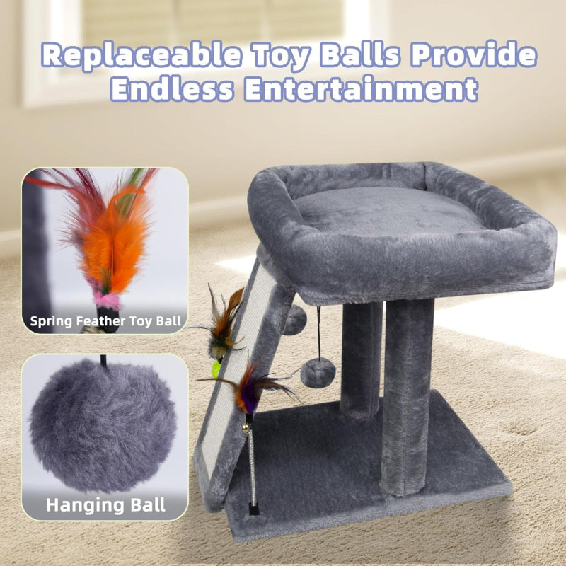 copaner Cat Tree Tower with Cat Scratching Post & Playful Toy Balls