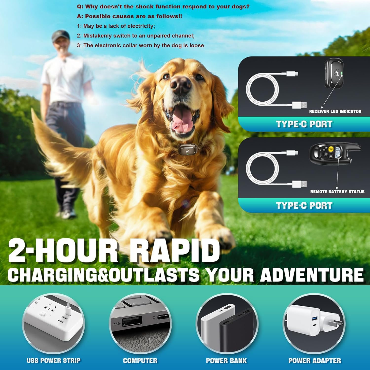 Copaner Dog Shock Collar with Remote  for Dogs Training