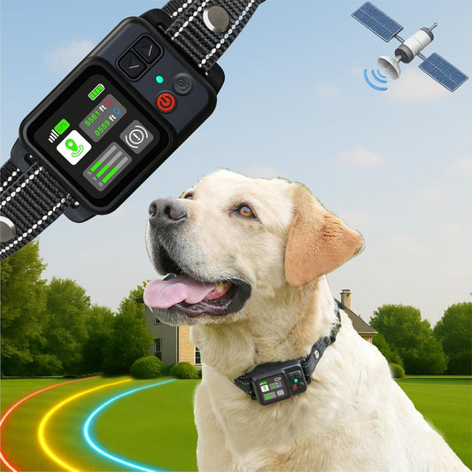 copaner GPS Wireless Electric Dog Fence – Circular Wireless Dog Fence System 