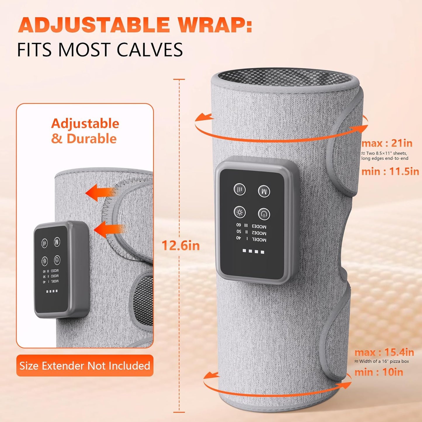Cordless Leg Massager with Heat for Daily Pain & Comfort Use