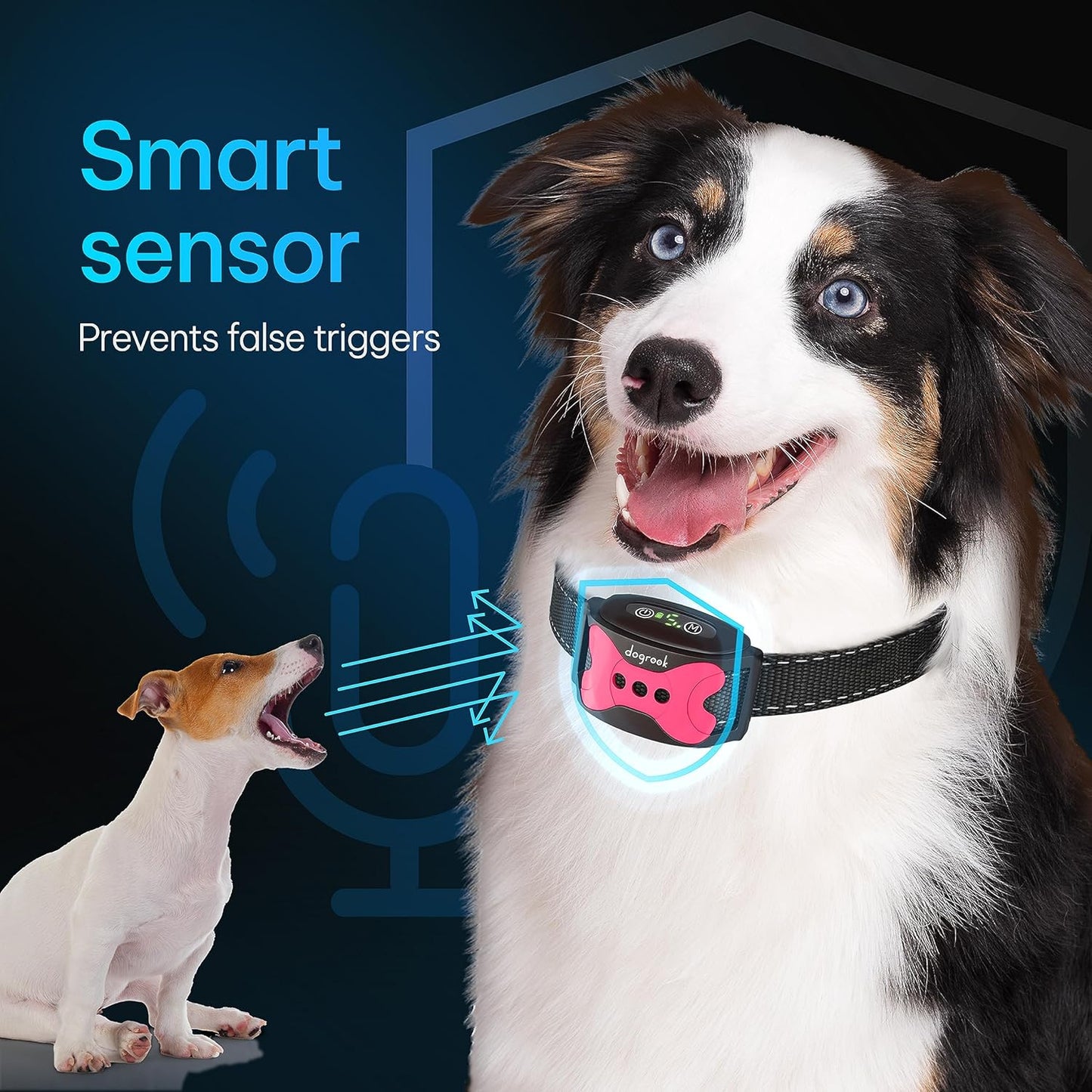 Dog Bark Collar - Rechargeable Smart Anti Barking Collar for Dogs