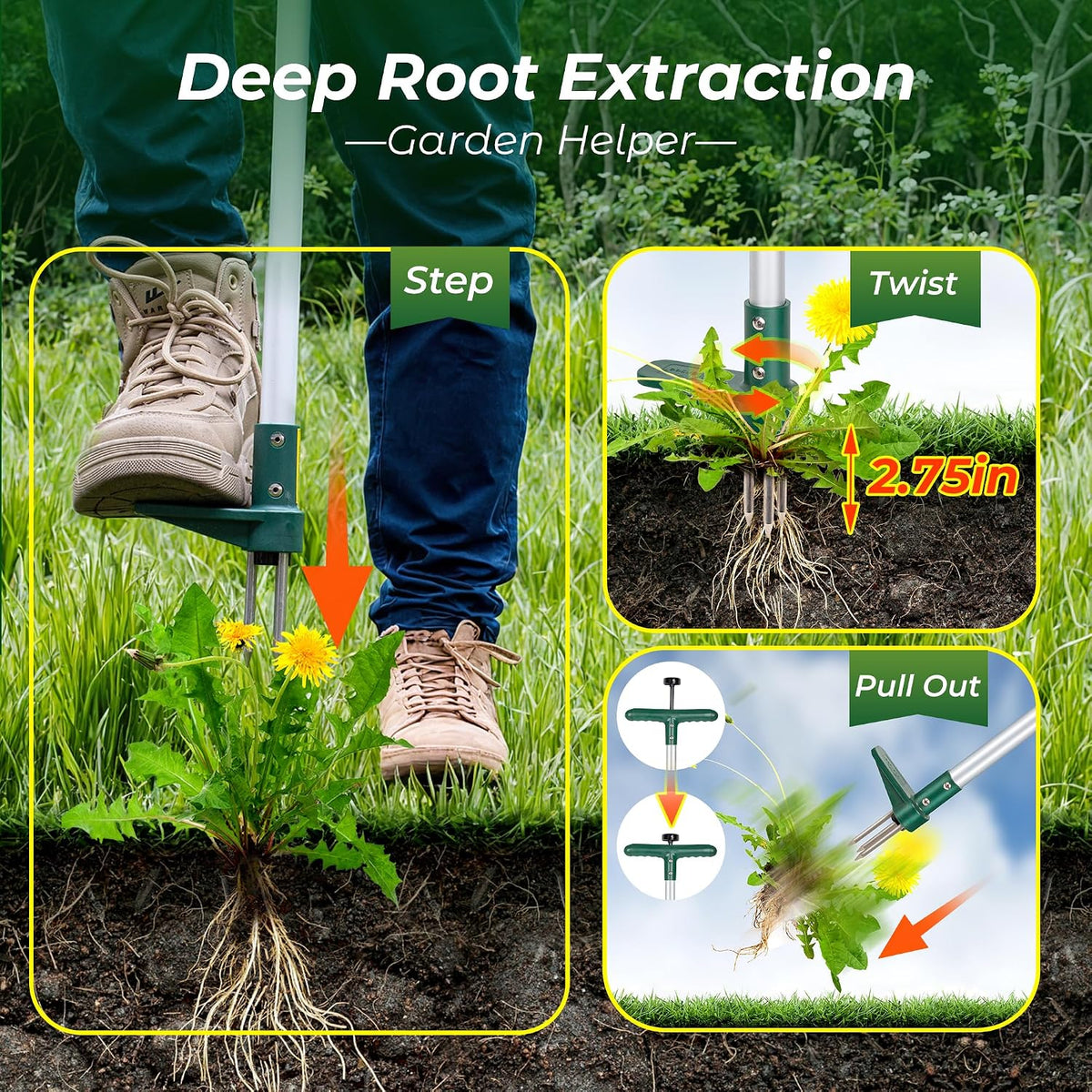 Stand Up Weeder Hand Tool