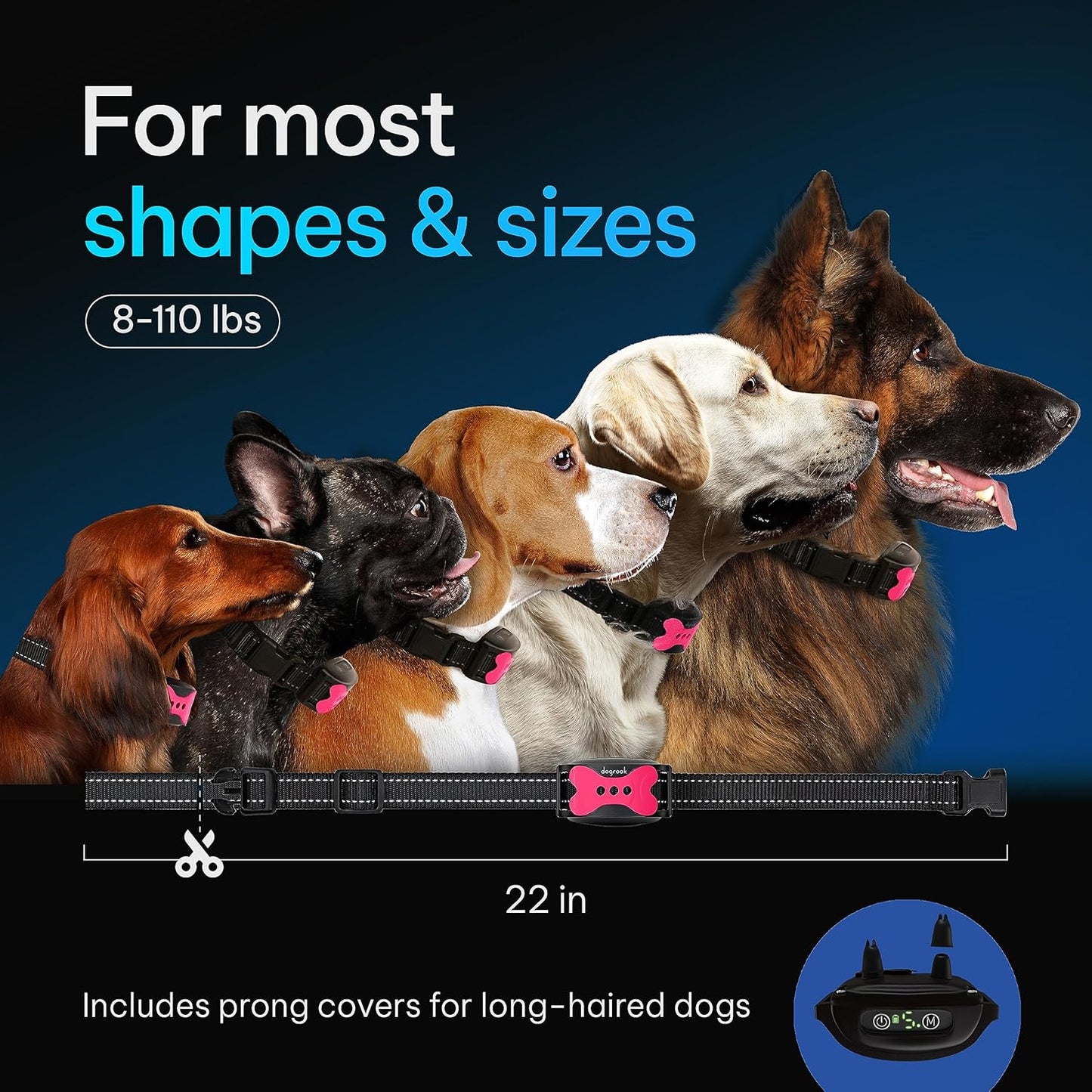 Dog Bark Collar - Rechargeable Smart Anti Barking Collar for Dogs